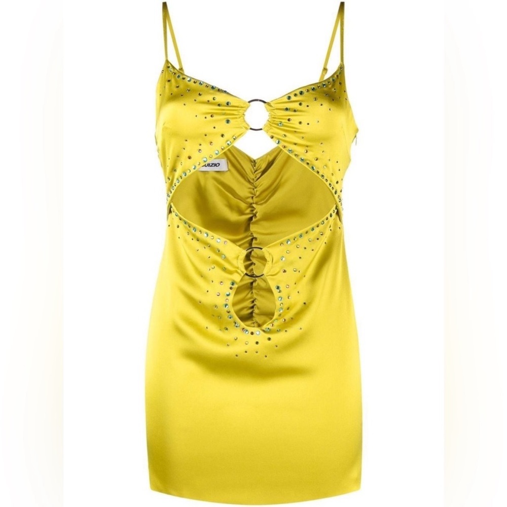 GUIZIO Yellow Cut Out Dress